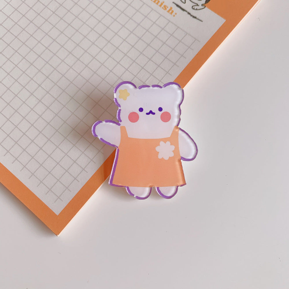 Creative Cartoon Acrylic Brooch Girl Accessories Clothes Bag Pendant 1621934958660