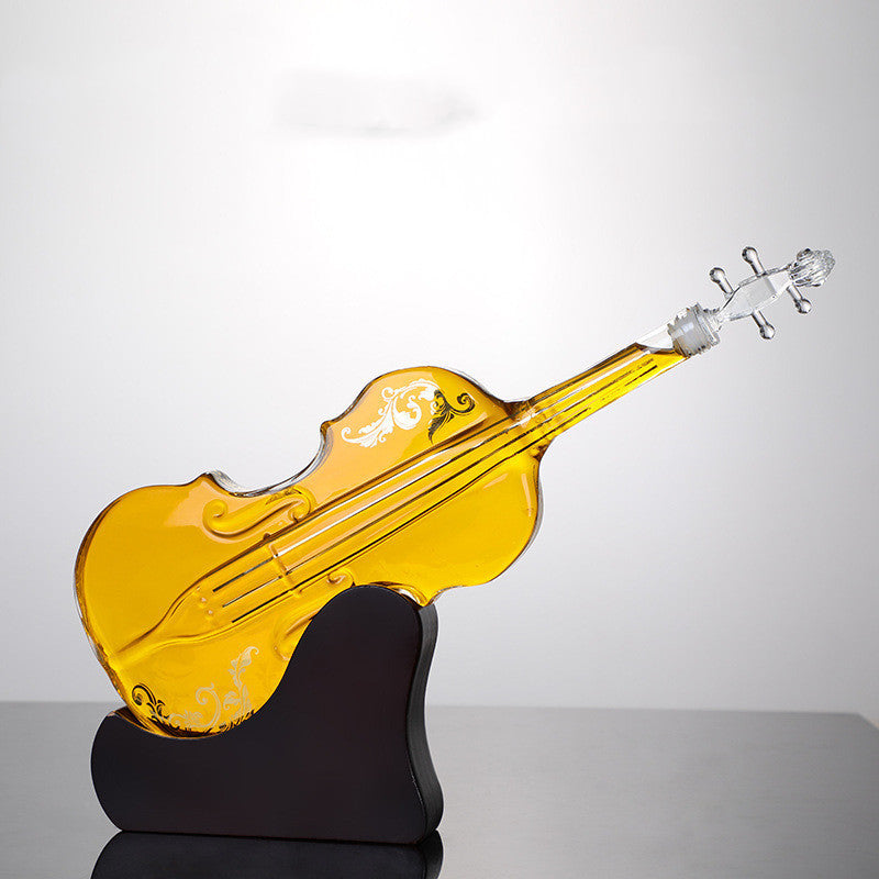Violin Shape Glass Wine Bottle Customization, Decanter Special-shaped Creative Art And Craft Wine Bottle 1622188748115