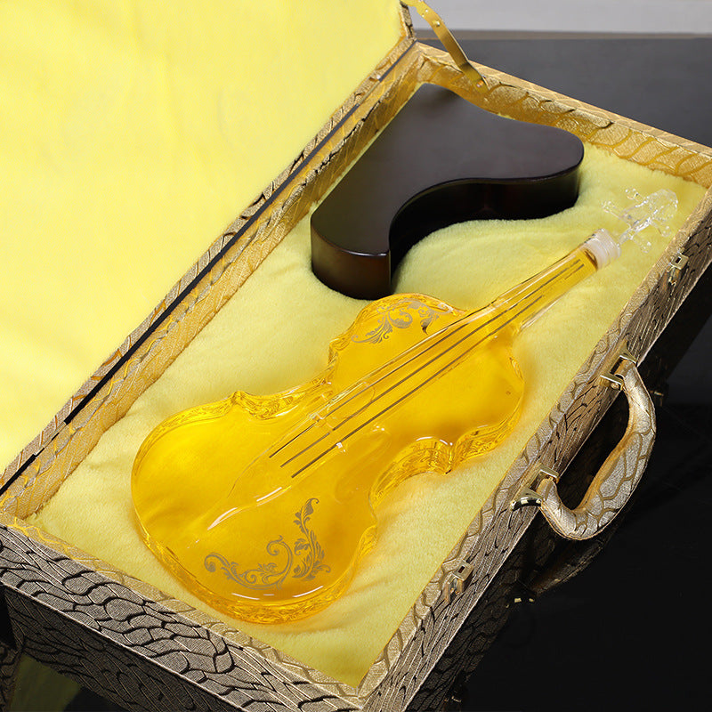 Violin Shape Glass Wine Bottle Customization, Decanter Special-shaped Creative Art And Craft Wine Bottle 1622188748128