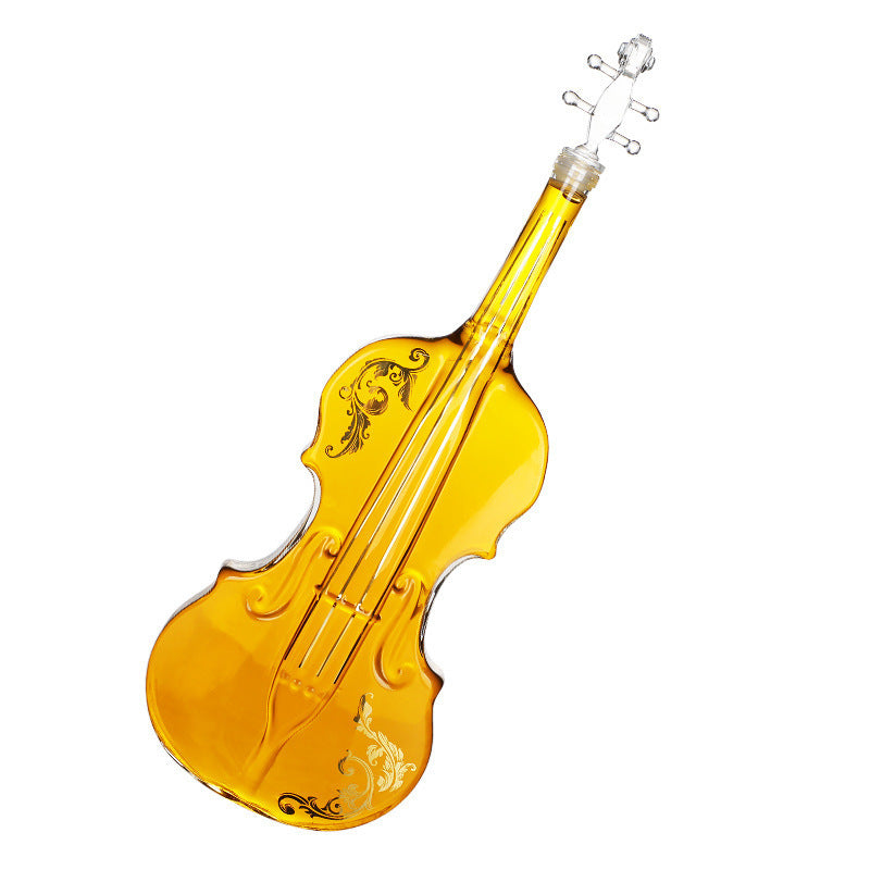 Violin Shape Glass Wine Bottle Customization, Decanter Special-shaped Creative Art And Craft Wine Bottle 1622188748133