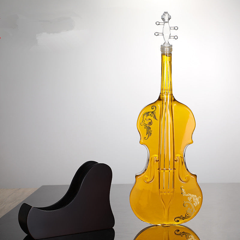 Violin Shape Glass Wine Bottle Customization, Decanter Special-shaped Creative Art And Craft Wine Bottle 1622188748135