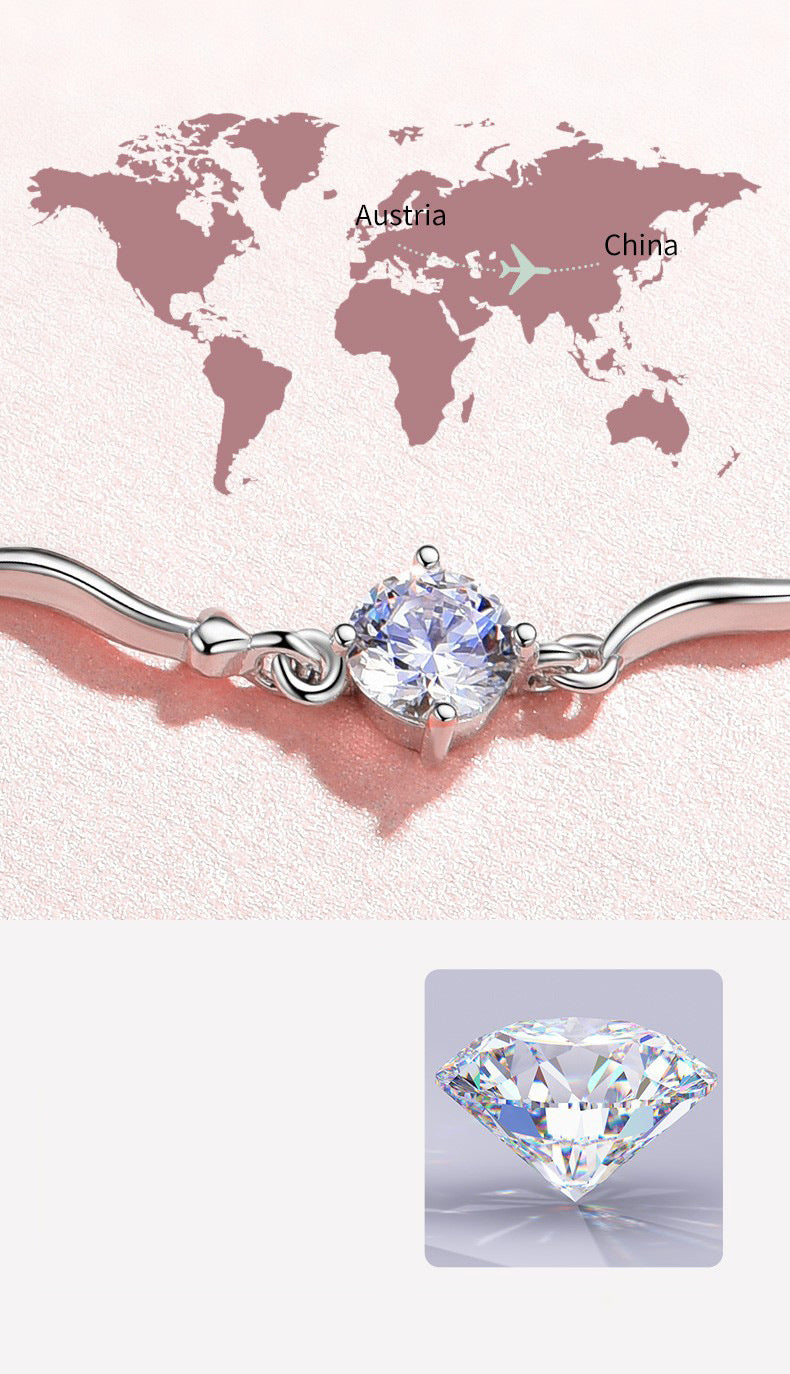 925 Sterling Silver Four-leaf Clover Bracelet - HD Wireless Product #2