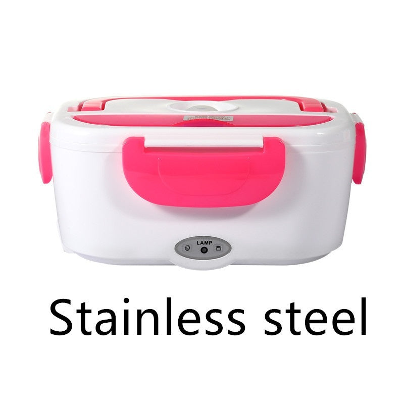 Kitchen Electric Heated Lunch Box Stainless Steel School Car Picnic Food Heating Heater Food Warmer Container 1622535802959