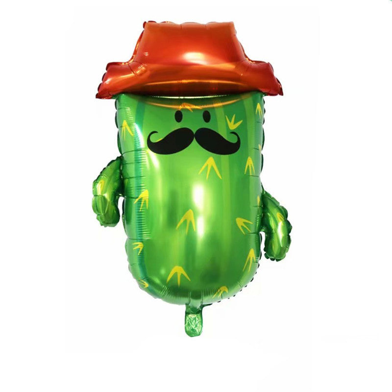 Tropical Plant Coconut Tree Cactus Aluminum Foil Balloon Earth Day Green Theme Decoration Supplies Children Birthday Party Gi
