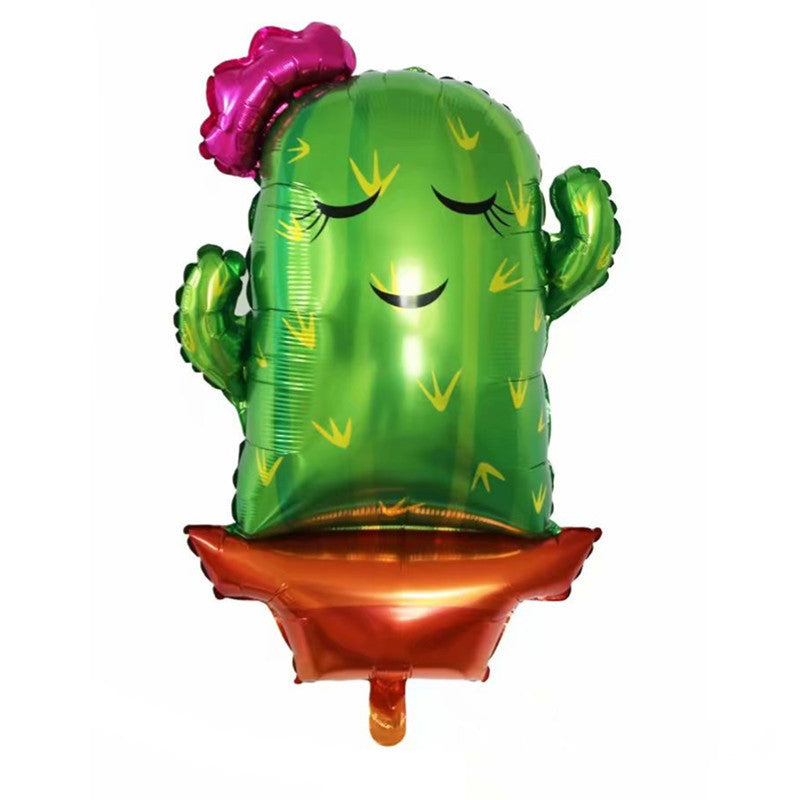 Tropical Plant Coconut Tree Cactus Aluminum Foil Balloon Earth Day Green Theme Decoration Supplies Children Birthday Party Gi