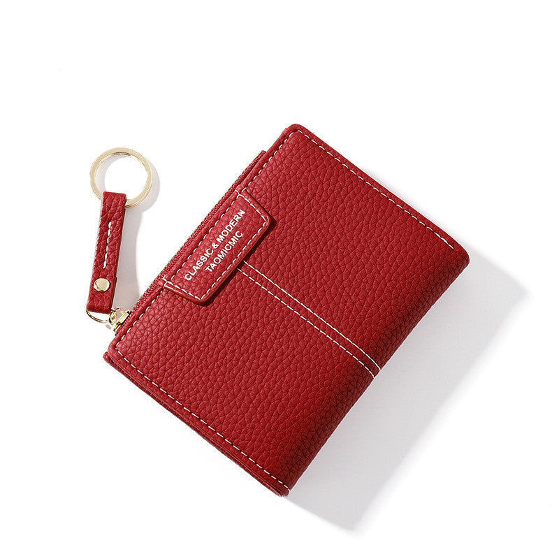 Short Zipper Two-fold Wallet Multifunctional Coin Purse 1623204494911