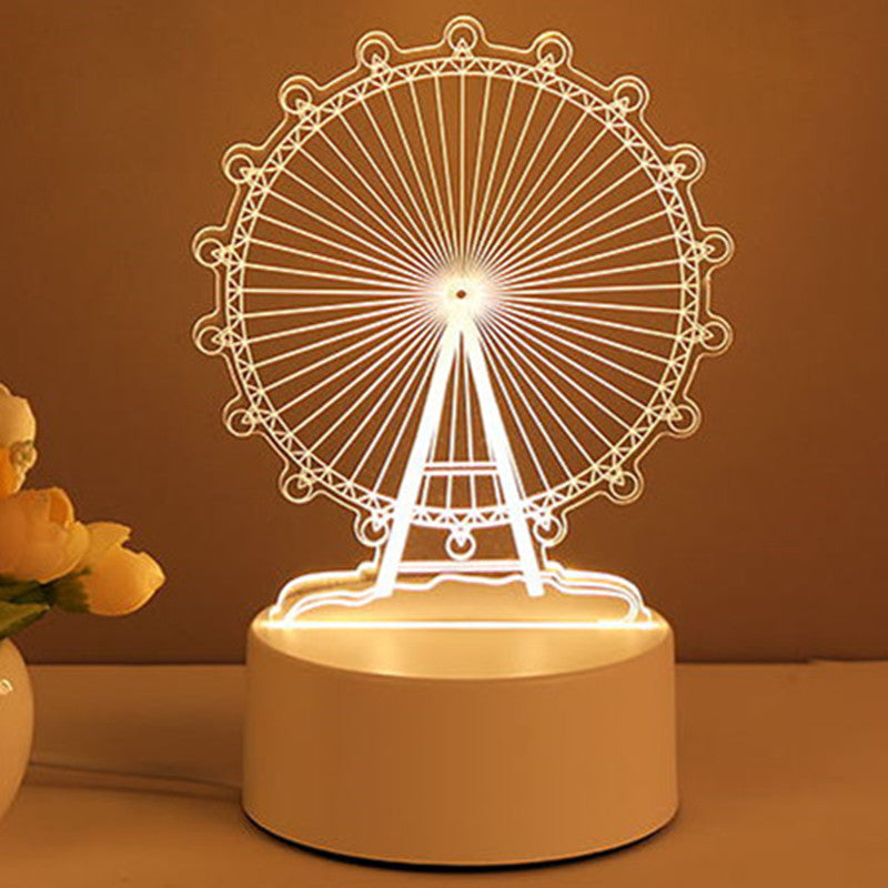 3D Lamp Acrylic USB LED Night Lights Neon Sign Lamp Xmas Home Decorations For Room Decor Valentines Day Gifts - HD Wireless Product #3