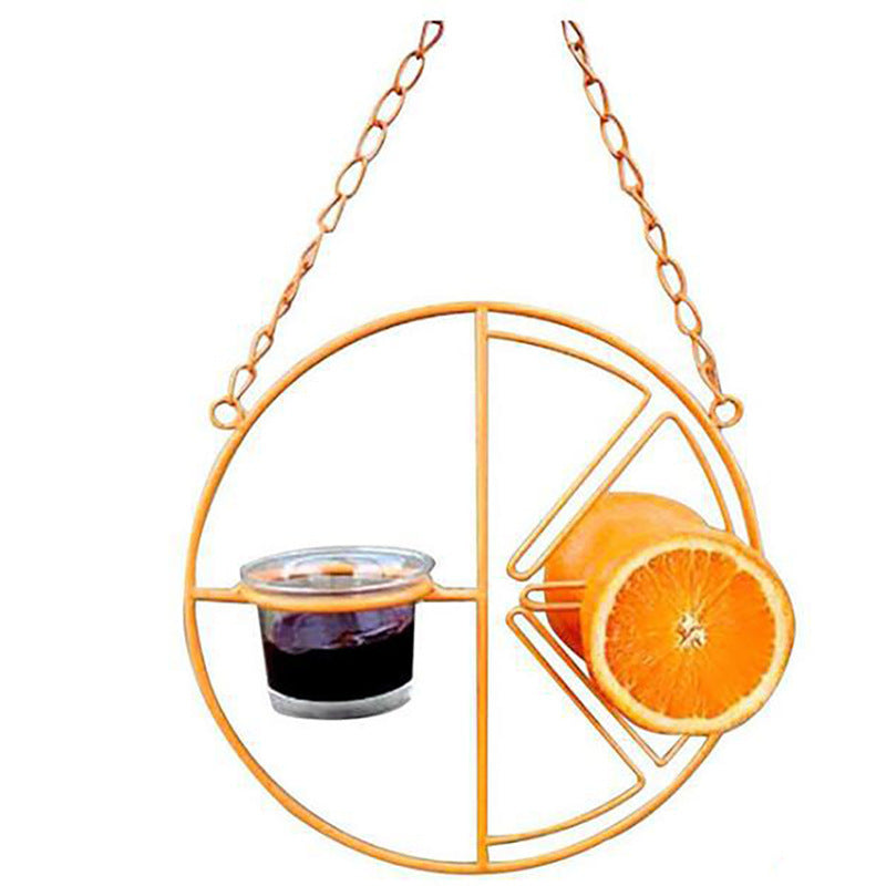 Oriole Bird Feeder Orange Fruit Outdoor Garden Metal Hanging Drinking Grape Jelly Container Farm Hummingbird Automatic Portab