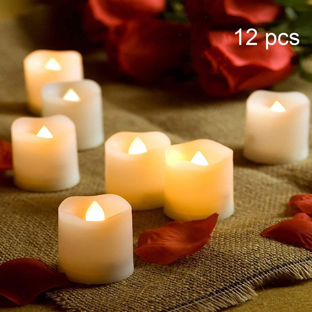 LED Candle Light Warm White Flashing Timed Flameless Candle 1623833868091