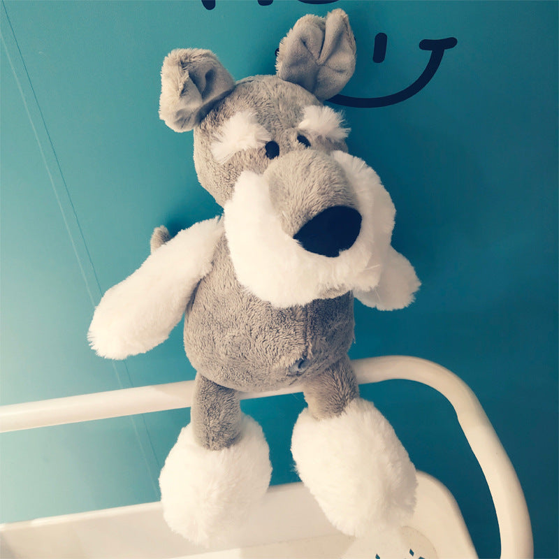 Schnauzer doll cute ins plush toy puppy husky doll 1624649897030