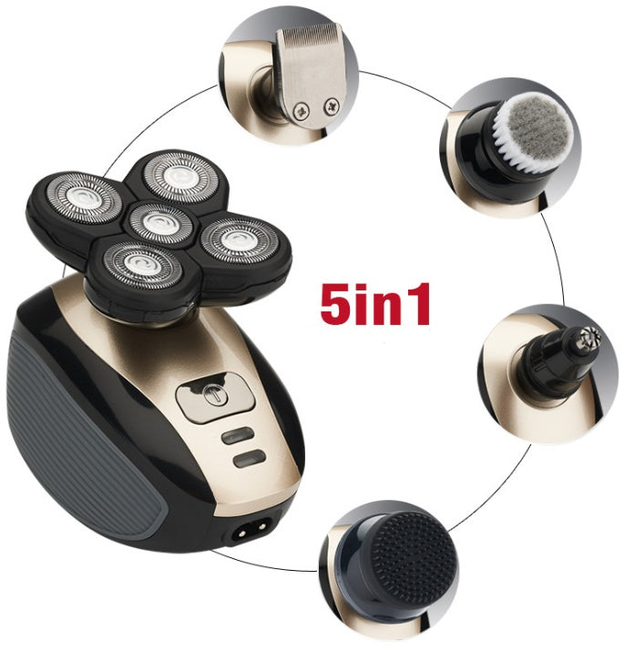 5 In 1 Multifunctional Electric Shaver 5 Blade Razor For Men Shaved Head Rechargeable Shaving Machine Beard Nose Hair Trimmer - HD Wireless Product #17