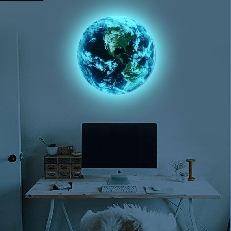 Glow In The Dark 3D Earth Wall Sticker FREE GLOBAL SHIPPING 1645018117559