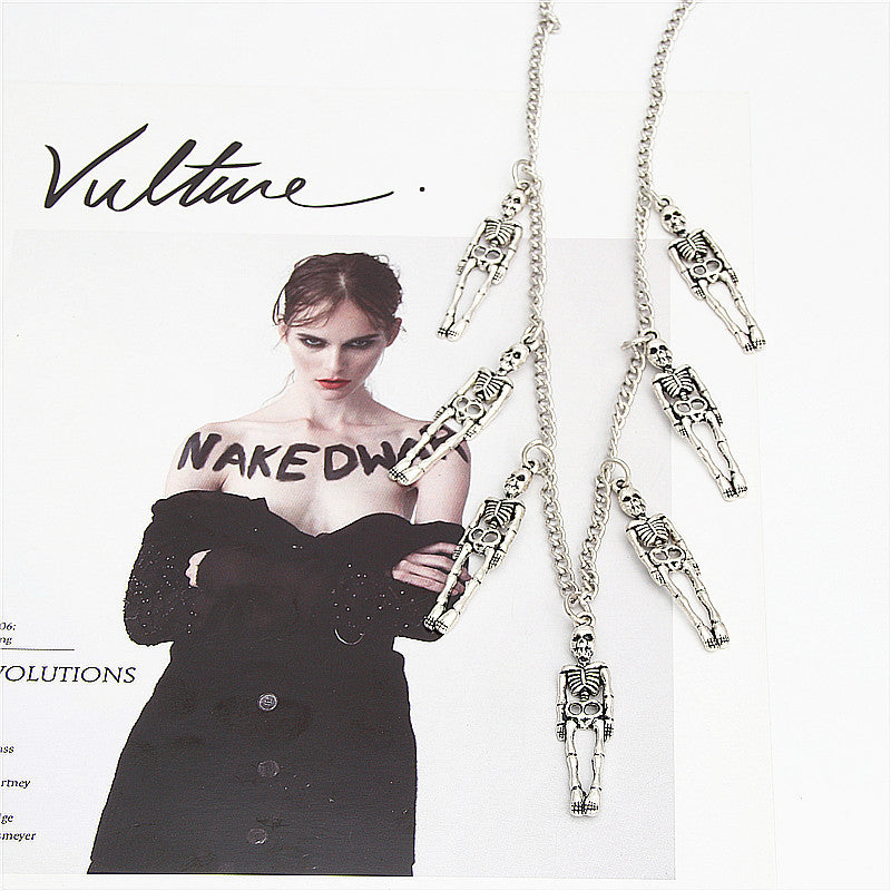 7 skull punk pendant necklaces - HD Wireless Product #4