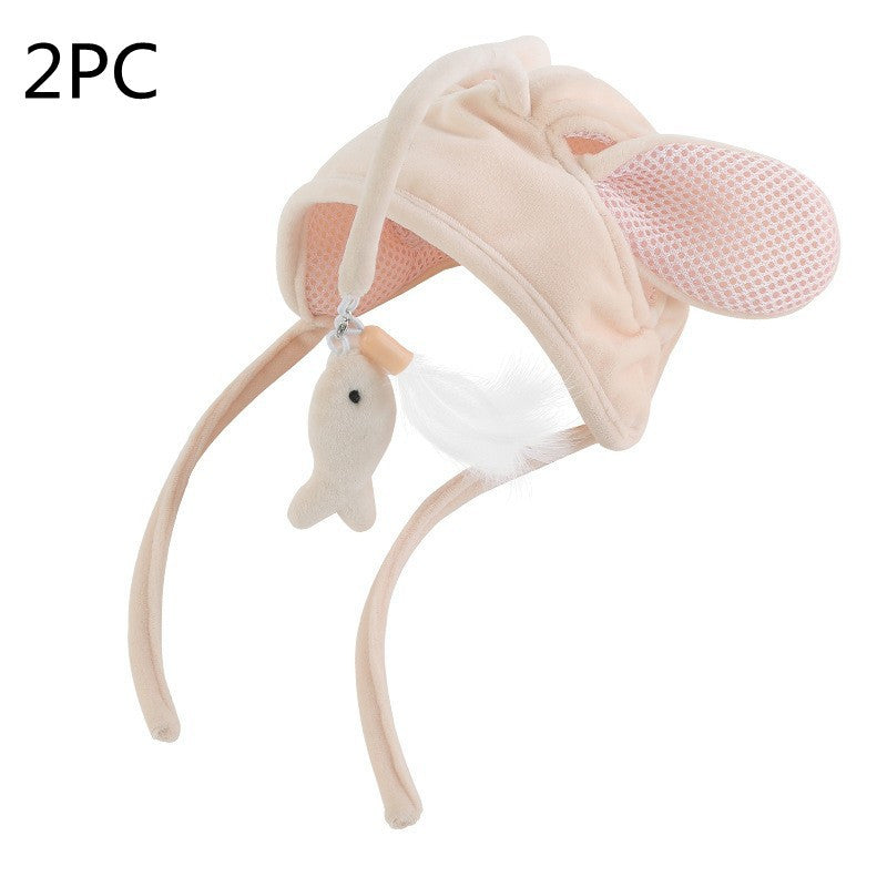 New Head Wearing Feather Funny Cat Stick Funny Cat Toy Stick Gray Big Eye Pet Toys Pet Products 165dcff4 36ec 4e5e acdf f1c94
