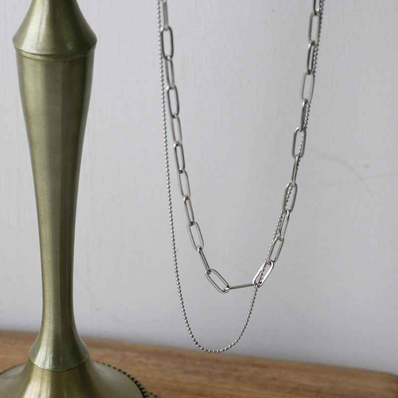 Chain double set chain necklace clavicle chain 1671865120921