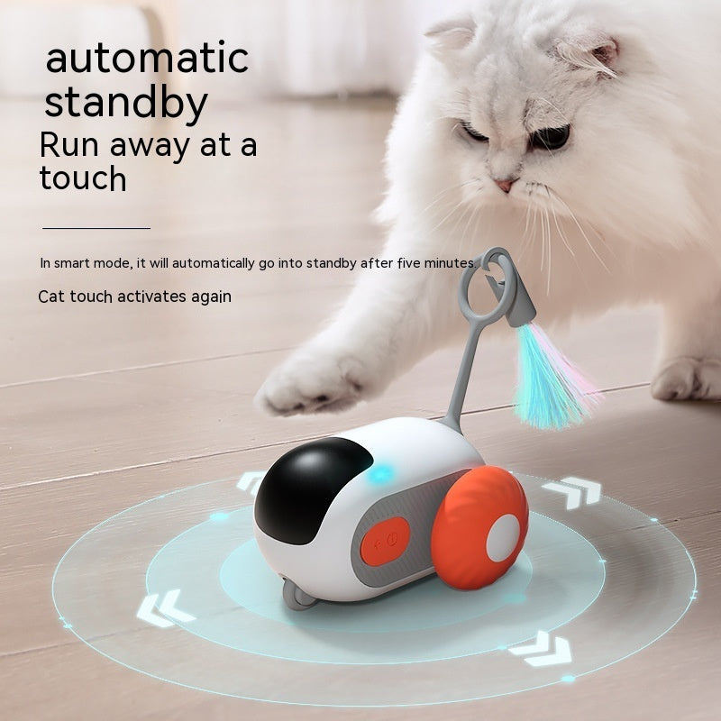 Remote Control Interactive Cat Car Toy USB Charging Chasing Automatic Self-moving Remote Smart Control Car Interactive Cat To
