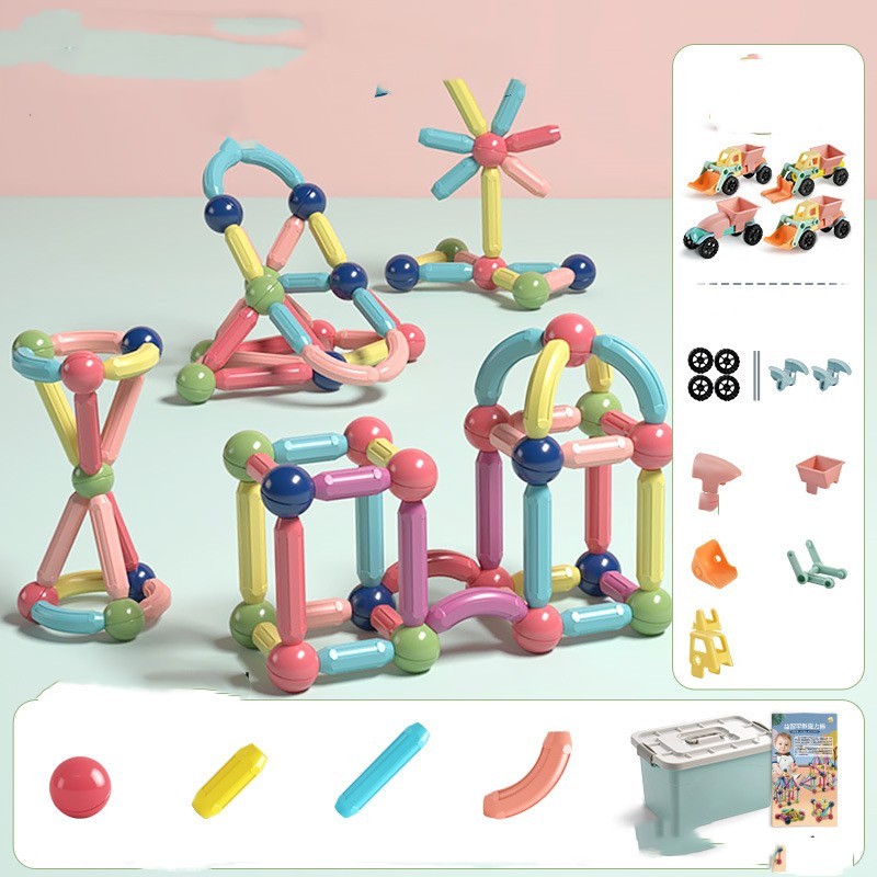 Magnetic Rod Children's Assembled Building Blocks Toys 16b1020b 73d3 4631 a821 648443c7fb23