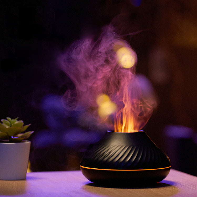 Newest RGB Flame Aroma Diffuser 130Ml 3d Colorful Flame Humidifier Fire Volcano Diffuser Flame 170ebfe6 3f0c 4967 8d6a f47240