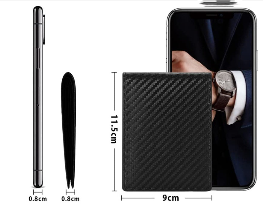 Men's Anti-magnetic Thin Wallet Special Carbon Fiber Dollar Multi Card Slot Wallet 1711552006939873280
