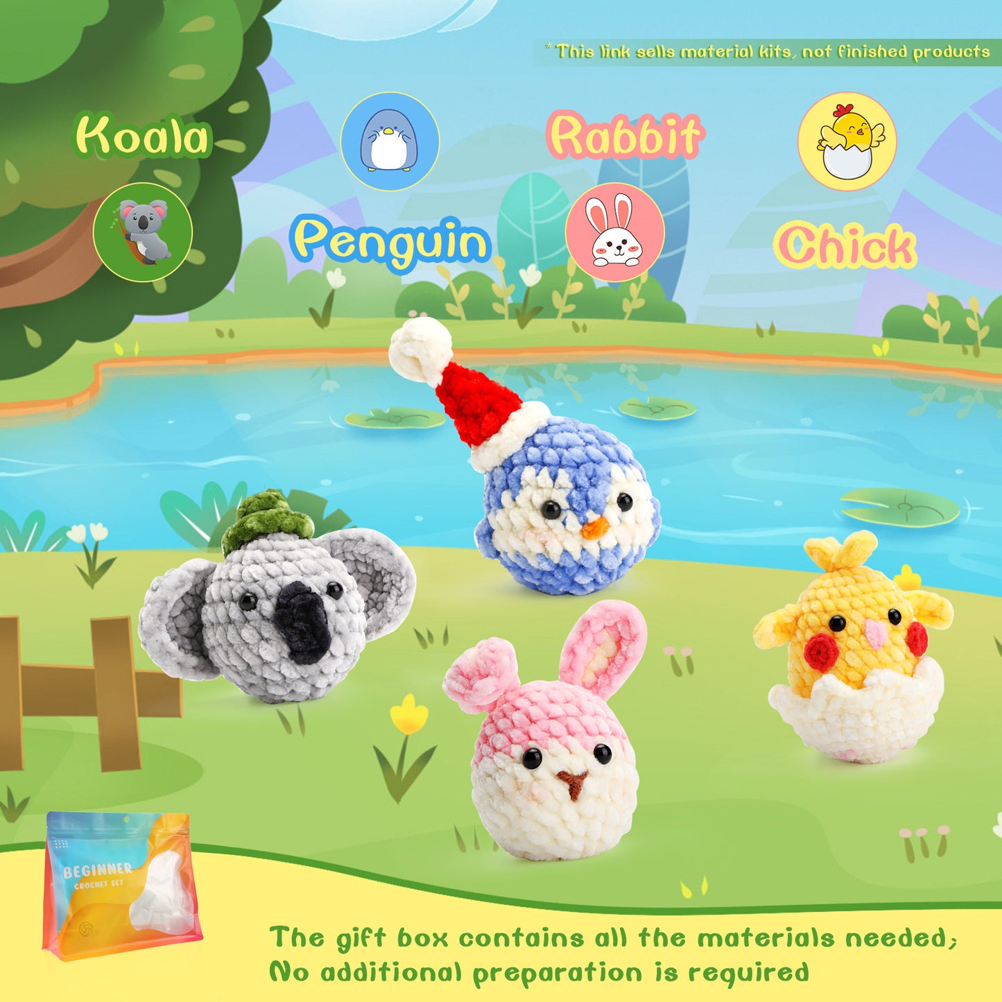 Chenille Doll Material Package Handmade DIY Crochet Woven Material Kit 1721729003376742400