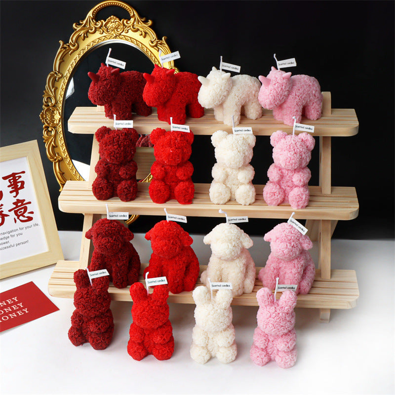 Animal Candle Soy Wax Animal Puppy Rabbit Fragrance 1723533943141175296
