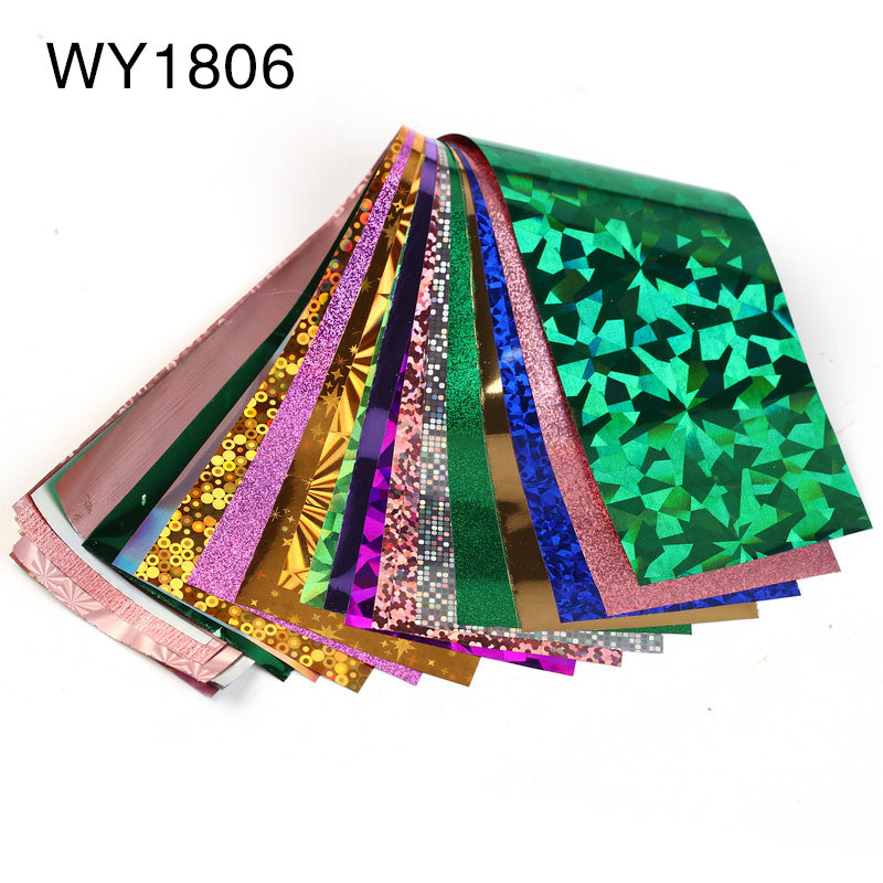 16pcs 20x4cm Mix Nail Art Transfer Foil Sticker - HD Wireless Product #24