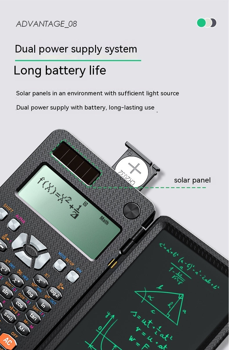 2 In 1 Foldable Scientific Calculators Handwriting Tablet Learning Function Calculator Foldable Desk Scientific Calculators - 图片 10