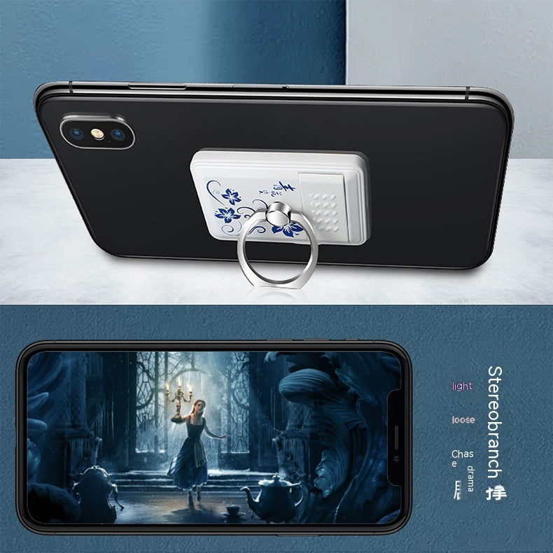Multi Functional Portable Blue And White Porcelain Phone Holder Cigarette Lighter - 图片 3