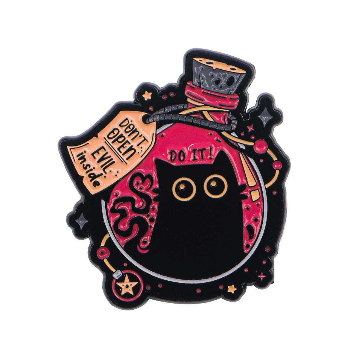 Creative Cartoon Cute Black Cat Alloy Brooch 173b1ab5 f48f 4279 9eda 520fcf6e69c6
