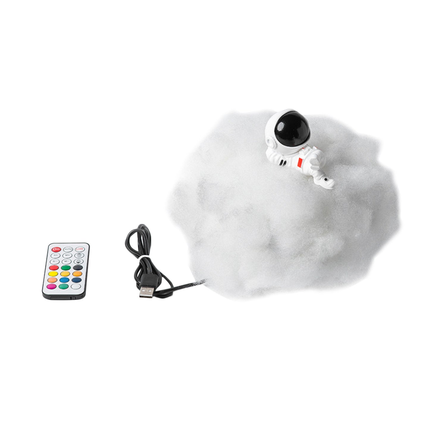 LED Colorful Clouds Astronaut Lamp With Rainbow Effect As Children's Night Light Creative Gift 1749988949739