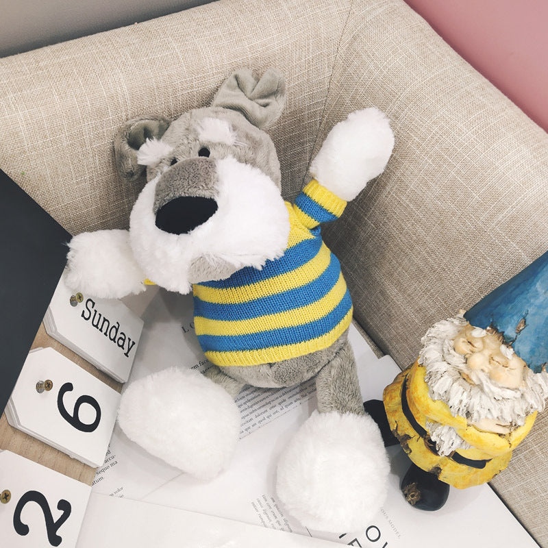 Schnauzer doll cute ins plush toy puppy husky doll 1770939540069