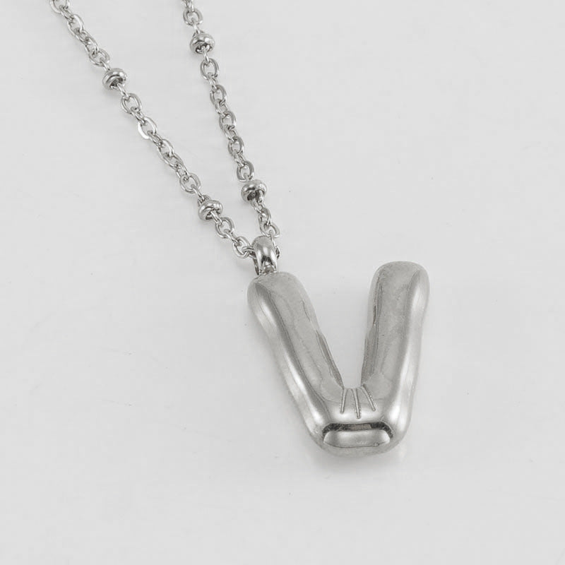 Women's Fashion Bubble Letter Pendant Letter Necklace 177b9c10 8aba 4b0a 9f9f e581f664c47e