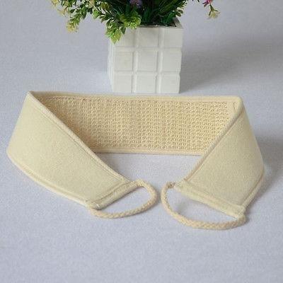 Pure natural cotton and linen long strip pull back bath towel Strong exfoliating massage back bathing strip 180371658924