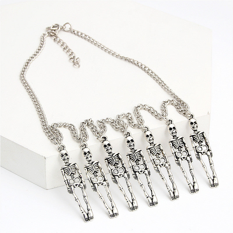 7 skull punk pendant necklaces - HD Wireless Product #2