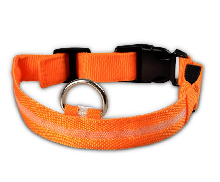 Nylon LED Pet Dog Luminous Collar Night Safety Flashing Glow in Dark Dog Cat Leash Adjustable Pet Supplies 1809667867230