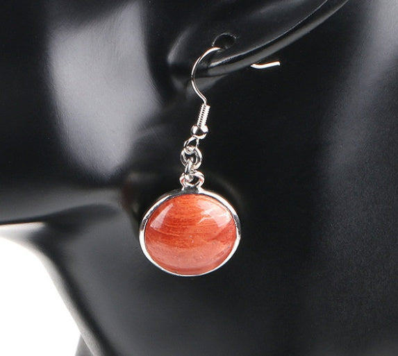 Natural stone crystal earrings 1810123773641