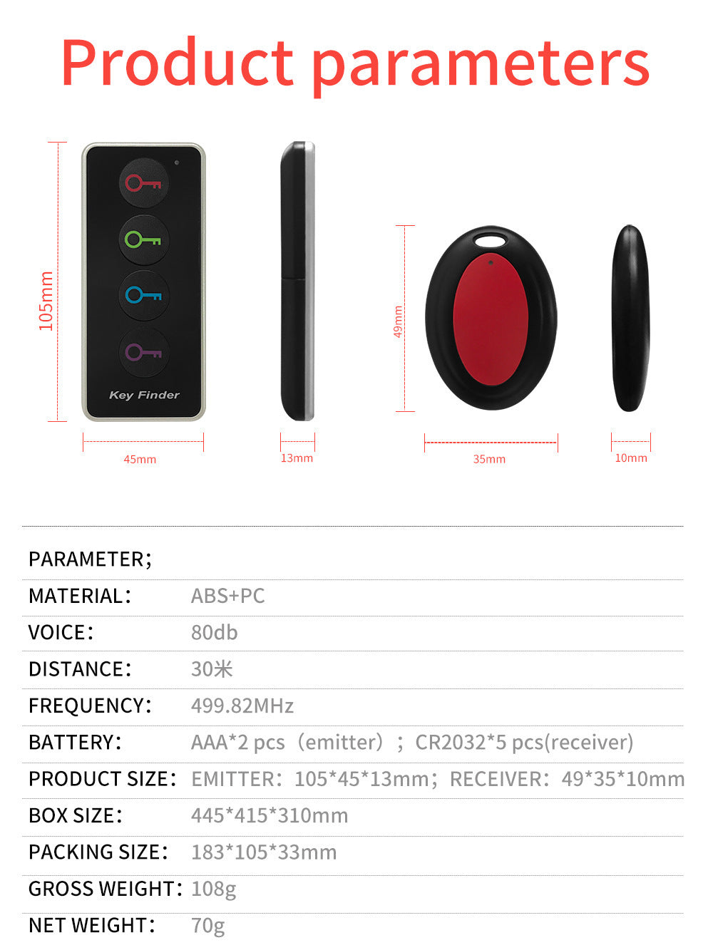Wireless Key Locator One-to-four Locator 1827c0d0 2f8a 41ea 95f2 b5215c8895a2
