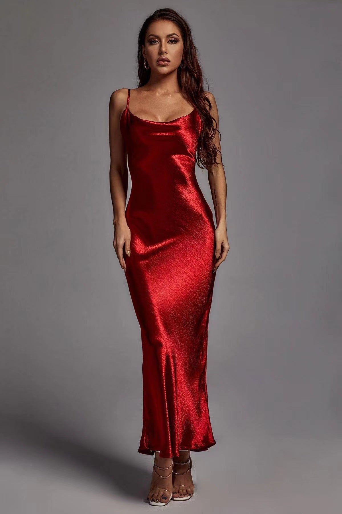 Beauty Clothing Sling Exposed Back Sexy Dress Slim Fit Fashion Long Skirt 1834bcf5 30ae 43f6 bccc e445a7b26dc0