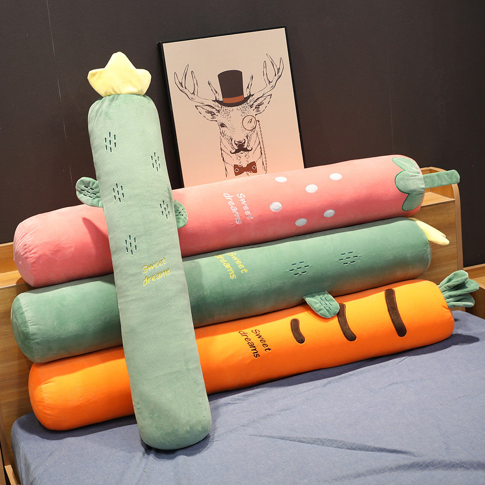 Cactus Strawberry Carrot Fruit Long Pillow 183530710177