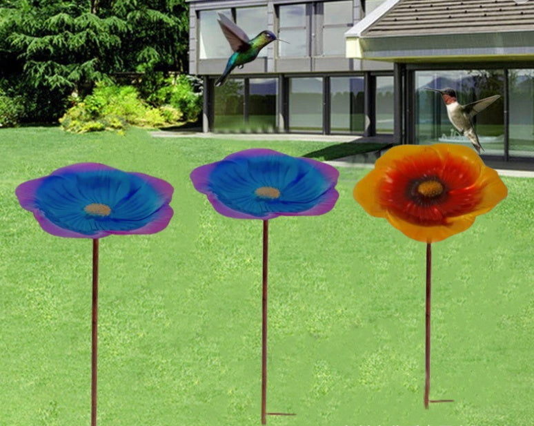 Ground Metal Flower With Sheep Hook Bird Feeder 183fc837 f9e9 47db 829f ac77907b054e
