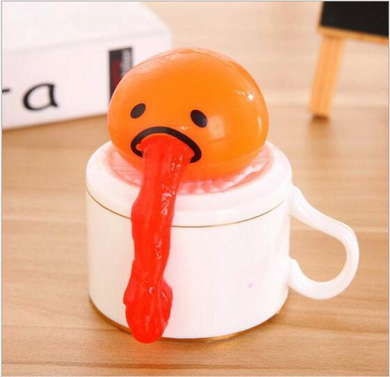 Puking Ball Brother Egg Yolk Pinch Vomit Spoof And Play Tricky Toys 1852886486721