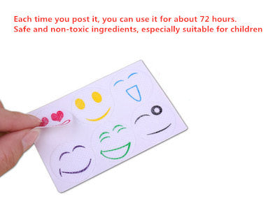 Summer Smile Mosquito Sticker Cartoon Mosquito Repellent Mosquito Repellent Mosquito Sticker 6 Pieces Of Random Color 1877067