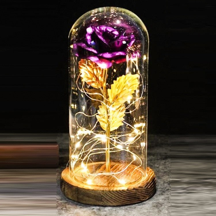 Mothers Day Wedding Favors Bridesmaid Gift Immortal Simulation Rose Glass Cover Luminous Led Ornament 187f1344 0f0f 42c7 a8e9