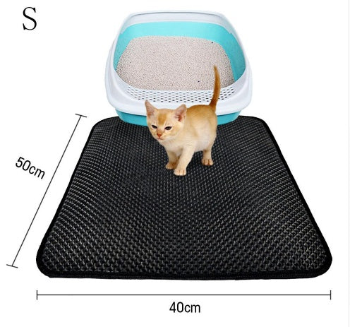 Double Layer Litter Cat Bed Pads Pet Cat Litter Mat Trapping Pets Litter Box Mat Pet Product Bed For Cats House Clean Mat 188