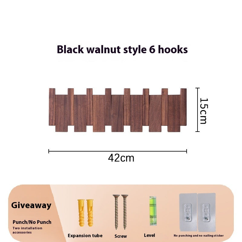 Clothes Hook Wall-mounted Entrance Hallway Hanger Punch-free Solid Wood Creative Keys Clothes 18ccc332 c6bb 4ca2 8818 7b372d0