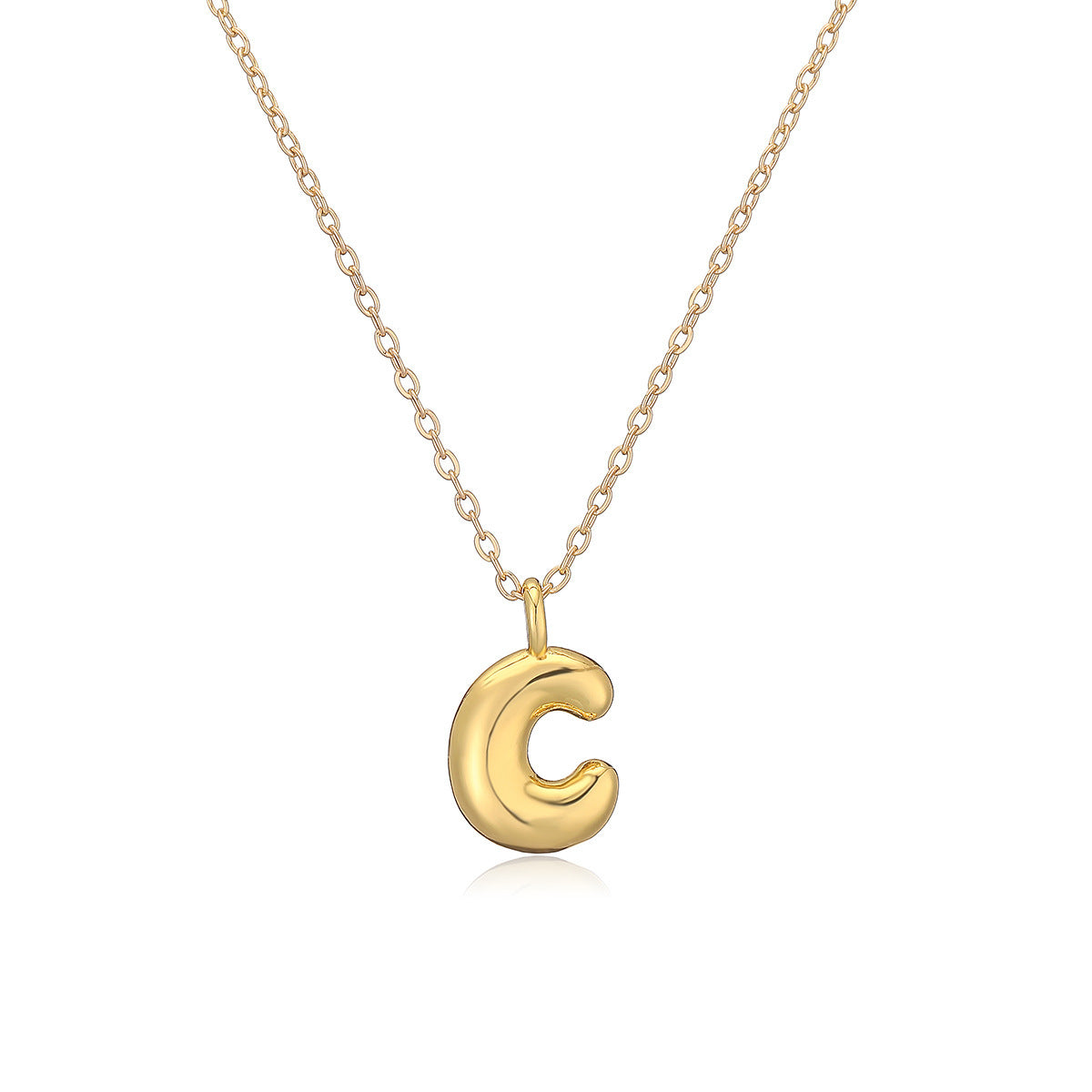 Copper Plated Gold 26 English Letters Pendant Necklace Niche Personality Clavicle Chain 191f688f 224a 4498 bcd6 559f975d6a09