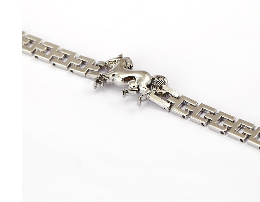 European and American jewelry retro punk running horse bracelet 19323412880812