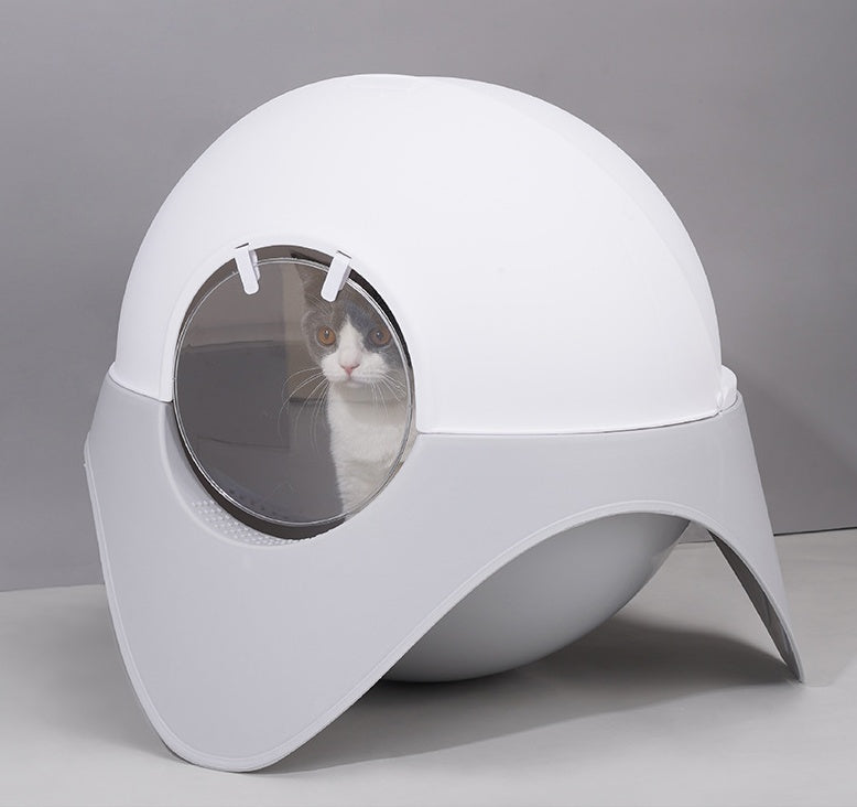Litter Box Fully Enclosed Snow House Cat Toilet Large UFO Litter Box 19a90e68 aebc 46ed 9152 ce1a2a7d06c9