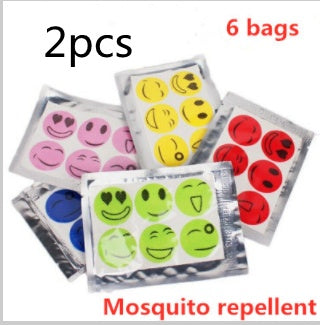 Summer Smile Mosquito Sticker Cartoon Mosquito Repellent Mosquito Repellent Mosquito Sticker 6 Pieces Of Random Color 1a916f6