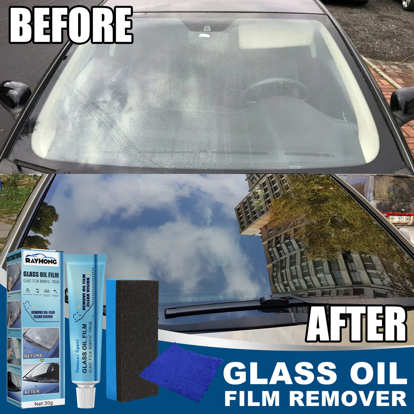 Car Windshield Glass Decontamination Rainproof Oil Film Remover 1aa8f4d4 7308 4aa4 84c7 00d5b9e4e0ed